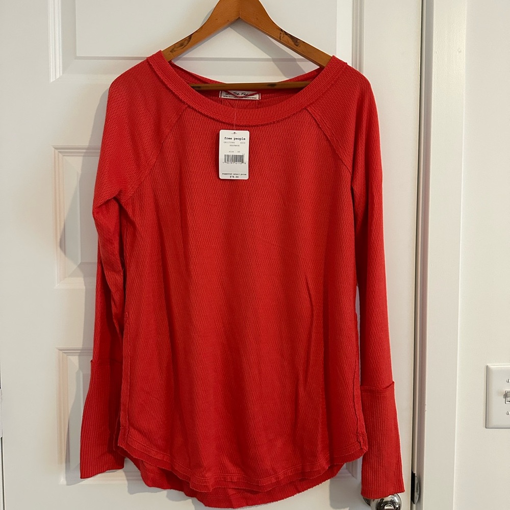 Free People We the Free Salmon Long Sleeve Thermal NWT